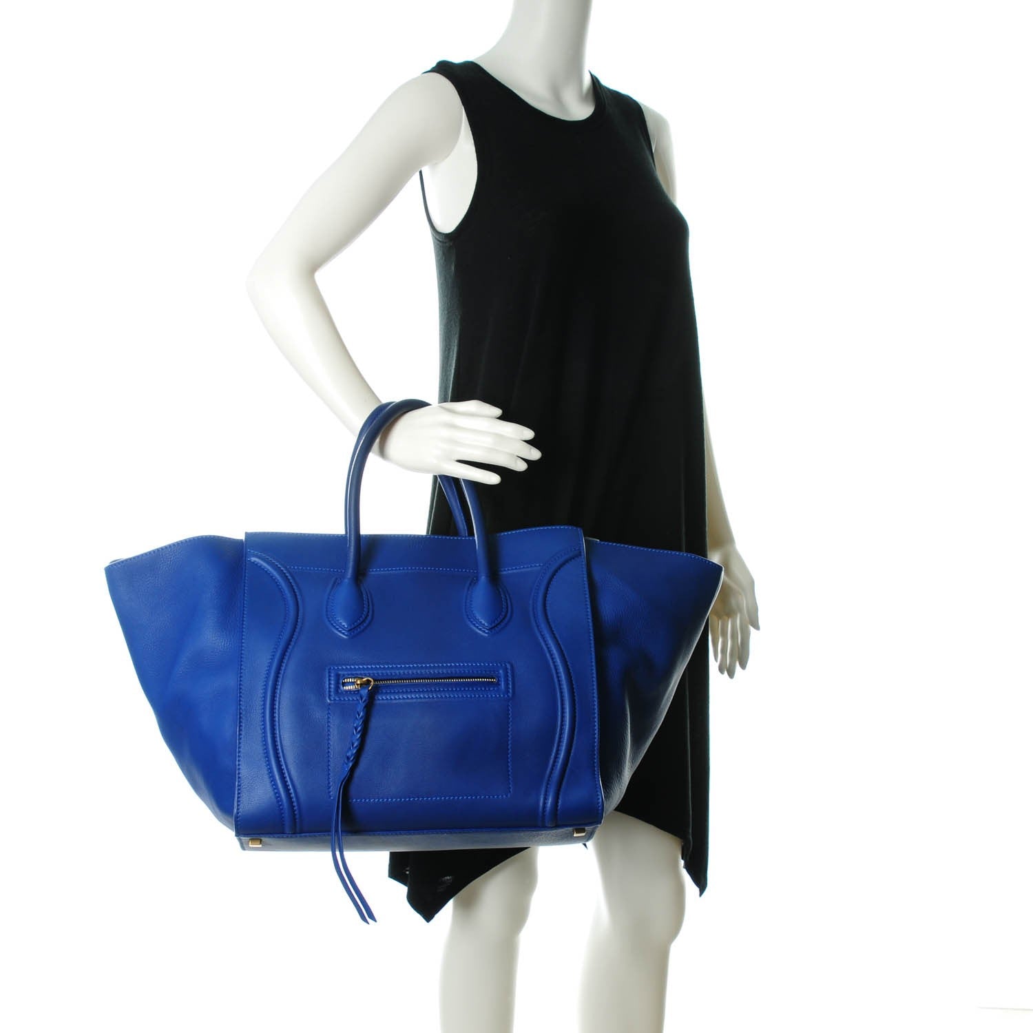 Celine Supple Calfskin Large Phantom Luggage Royal Blue 2 of 8