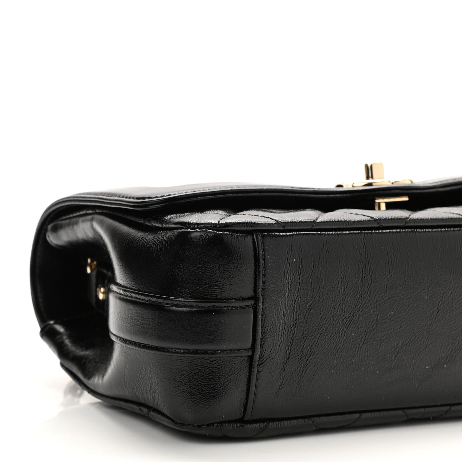 Chanel Crumpled Glazed Lambskin Quilted Small Flap Black 8 of 9