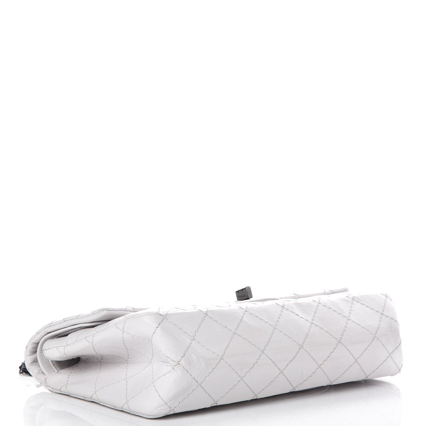 Aged Calfskin Quilted 2.55 Reissue 225 Flap White