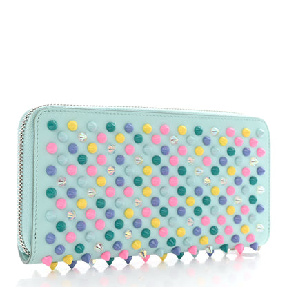 Christian Louboutin Calfskin Panettone Spiked Zip Around Wallet Source Multicolor 3 of 7
