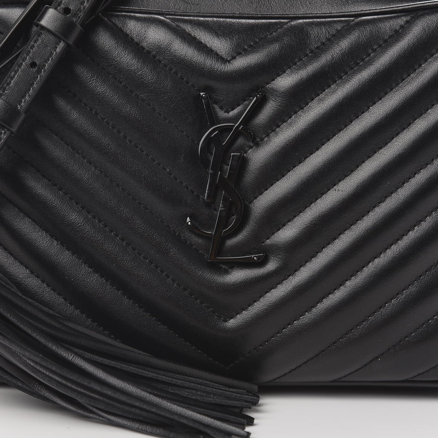Calfskin Matelasse Monogram Lou Camera Bag Black
