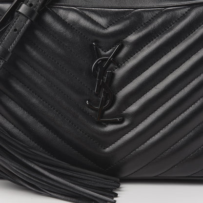 Saint Laurent Calfskin Matelasse Monogram Lou Camera Bag Black 11 of 12