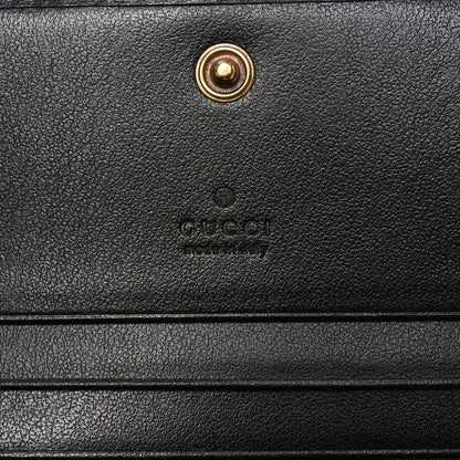 Gucci Calfskin Matelasse GG Marmont Card Case Wallet Black 6 of 8