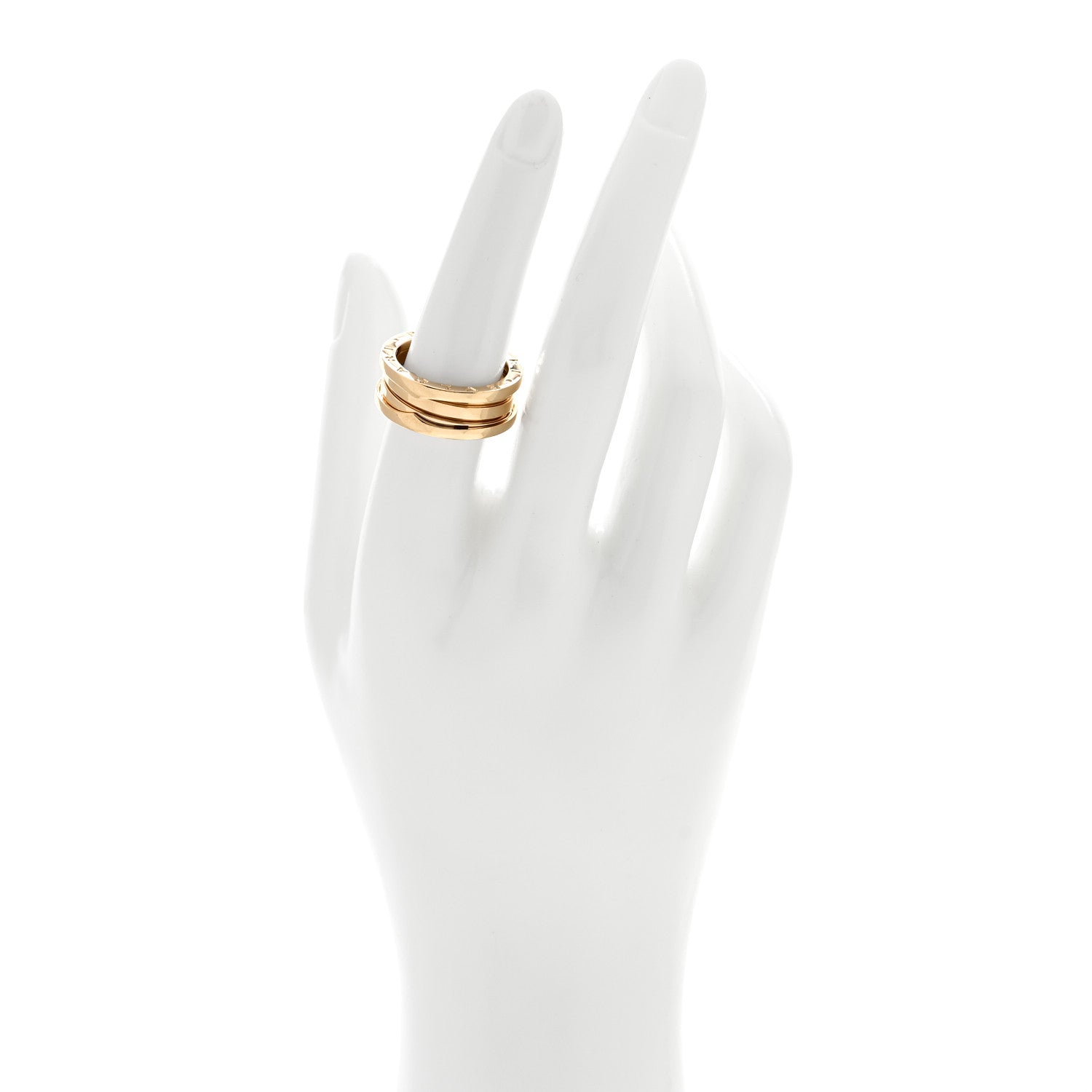 Bulgari 18K Yellow Gold B.Zero1 Three-Band Ring 56 7.5 2 of 4