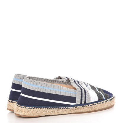 Fendi Knit Rockoko Sock Espadrilles 38 Grey 4 of 13