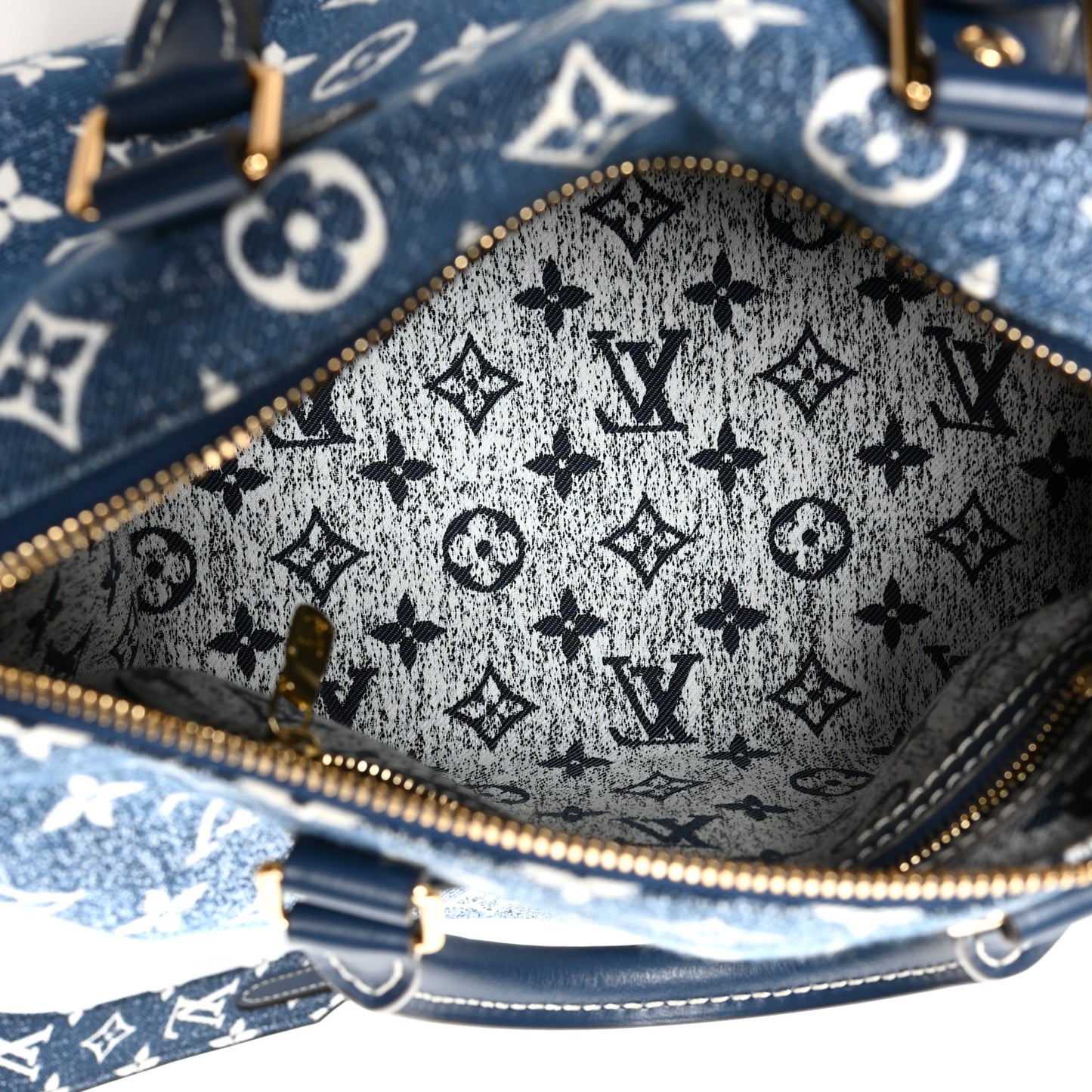 Monogram Jacquard Denim Speedy Bandouliere 25 Bleu