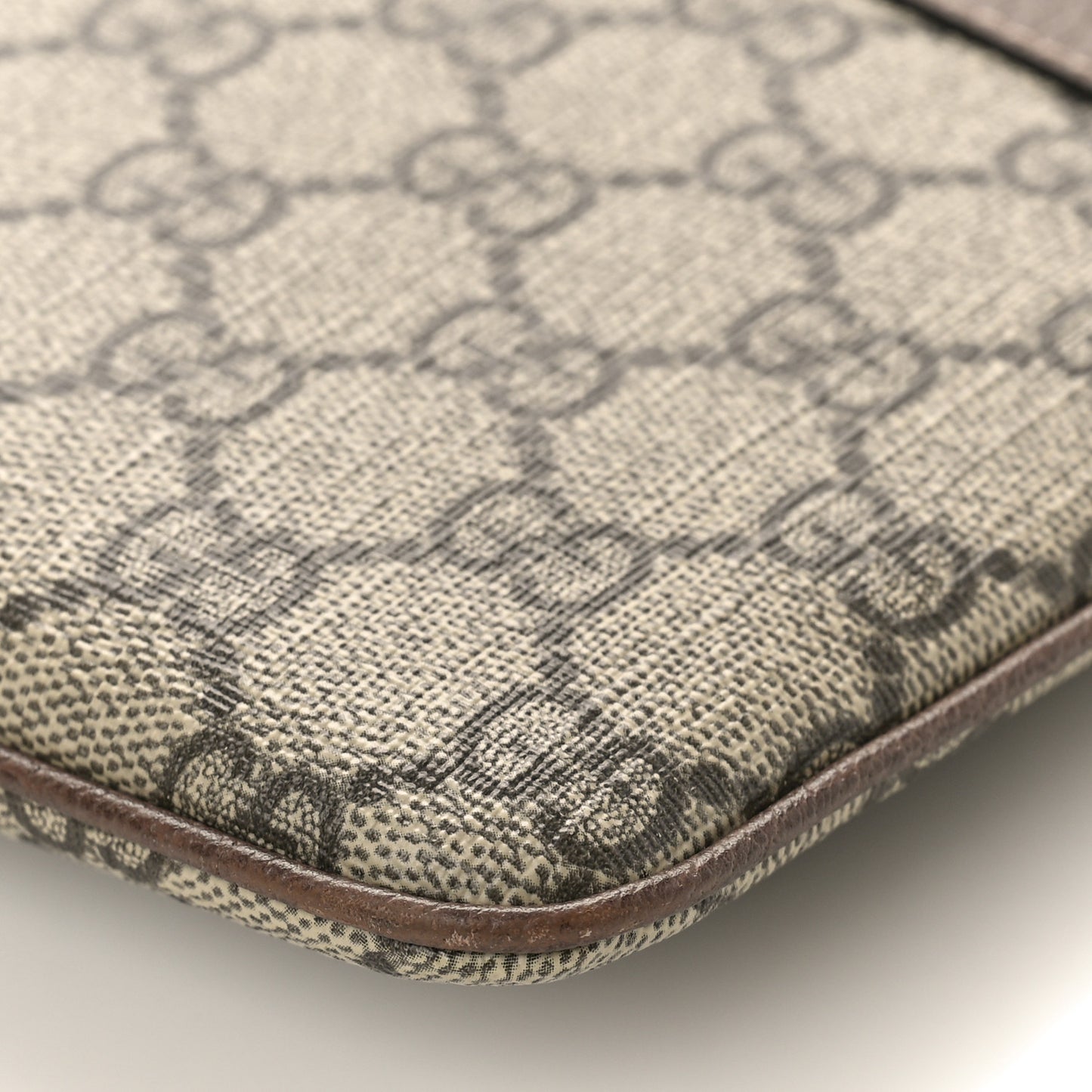 GG Supreme Monogram Large Ophidia Pouch Clutch Brown