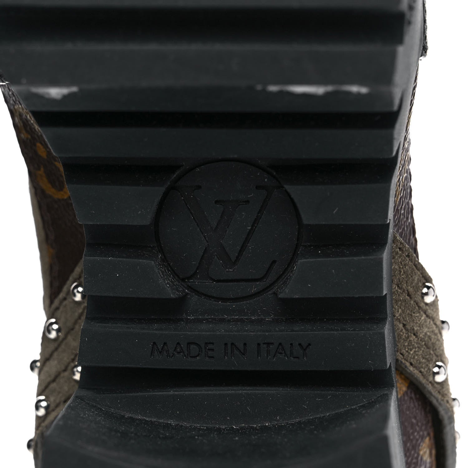 Louis Vuitton Suede Calfskin Monogram Laureate Platform Desert Boots 36 Kaki 7 of 8