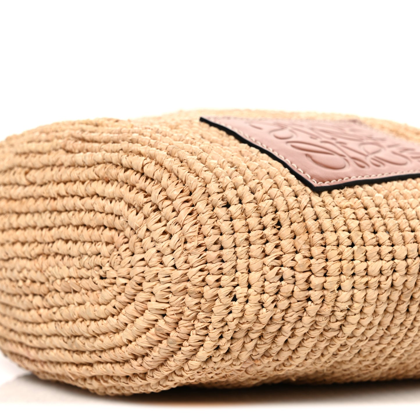 Calfskin Raffia Anagram Paulas Ibiza Pochette Bag Natural Tan