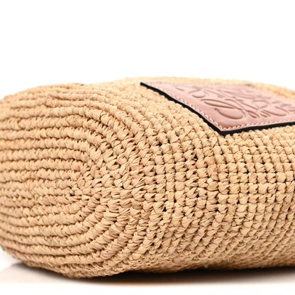 Loewe Calfskin Raffia Anagram Paulas Ibiza Pochette Bag Natural Tan 10 of 10