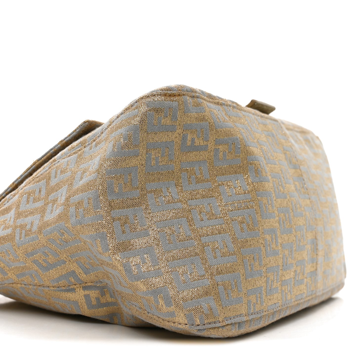 Metallic Jacquard Zucchino Suede Mama Baguette Peltro Argento Sabbia