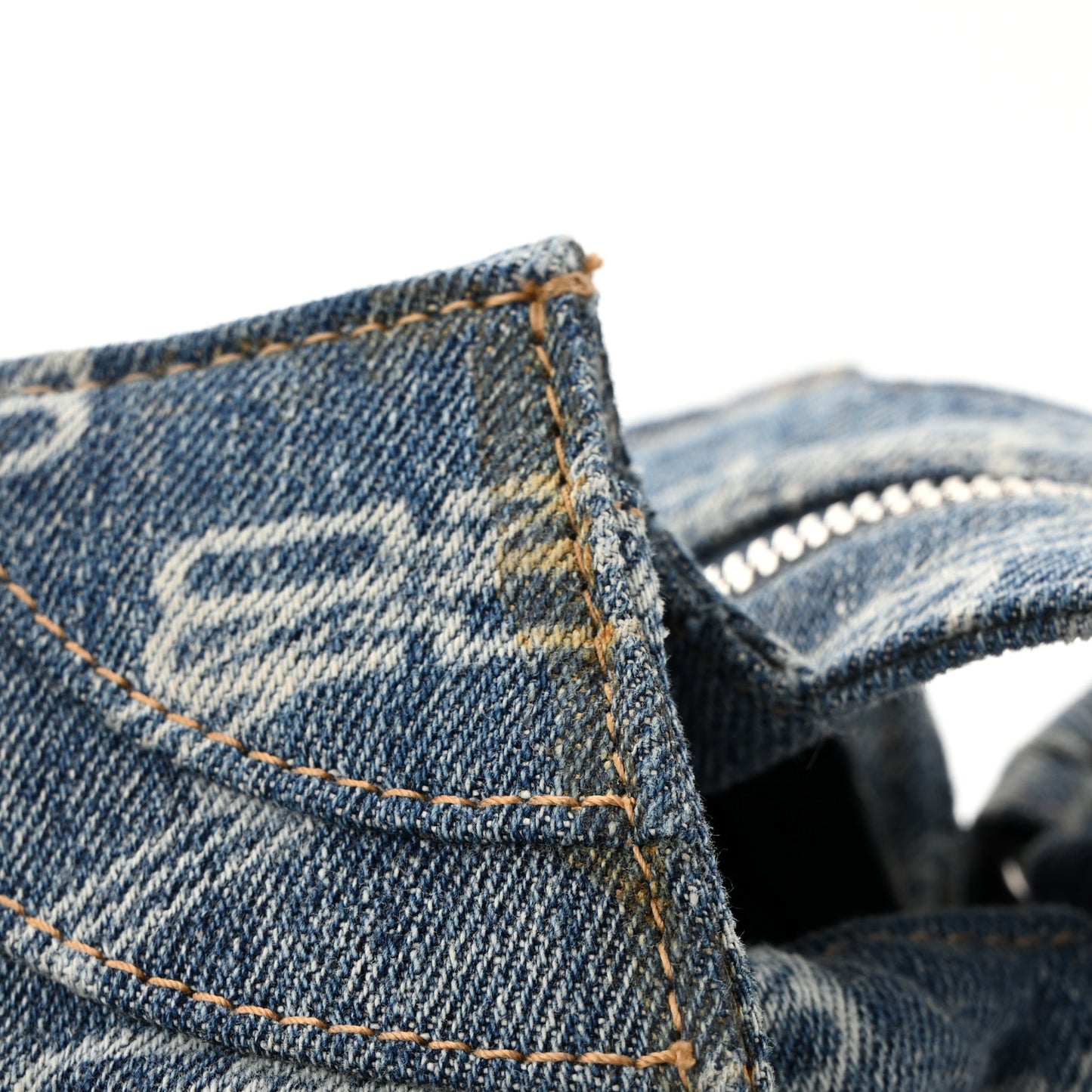 Denim BB Monogram Neo Cagole City Handbag Blue