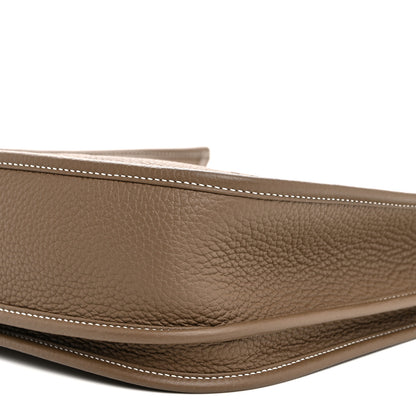 Hermes Taurillon Clemence EVELYNE III PM Etoupe 10 of 10