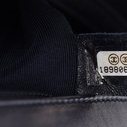 Chanel Lambskin Embossed New Medium Boy Cube Flap Navy 5 of 5