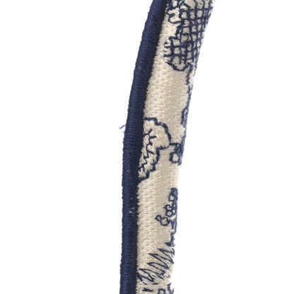 Christian Dior Canvas Embroidered Large Dioriviera Toile De Jouy Book Tote Blue 11 of 13