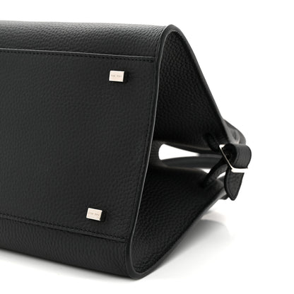 The Row Grained Calfskin Soft Margaux 10 Bag Black 9 of 9