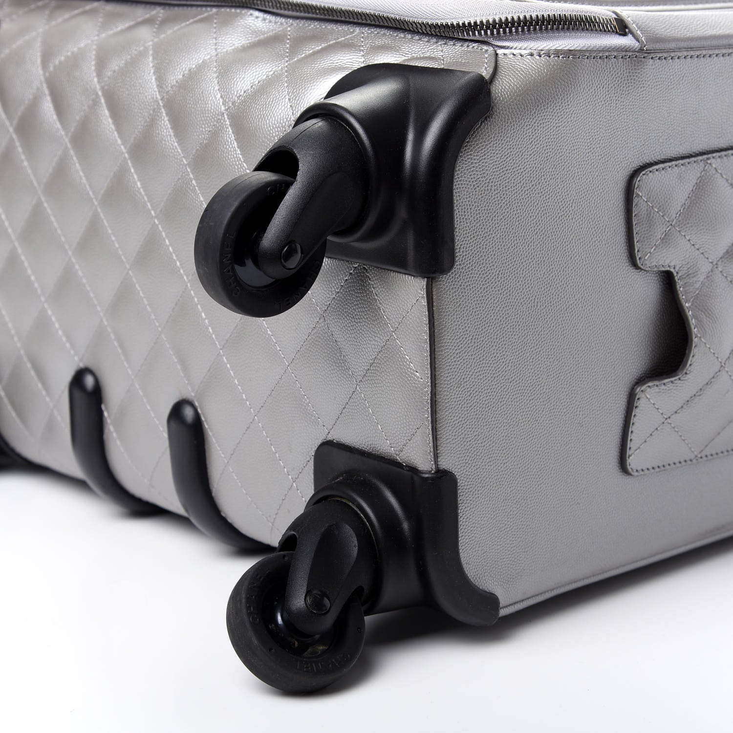 Chanel Metallic Caviar Quilted Coco Case Trolley Silver 6 of 9