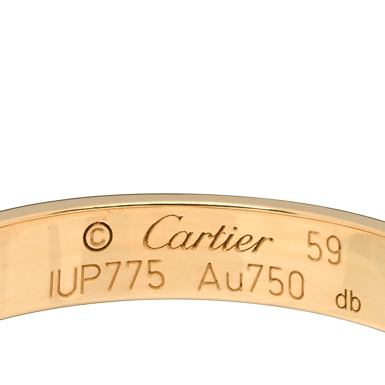 Cartier 18K Yellow Gold 3.5mm LOVE Wedding Band Ring 59 8.75 5 of 5