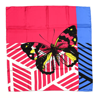 Christian Dior Silk D-Jungle Pop Butterfly Scarf Multicolor 1 of 6
