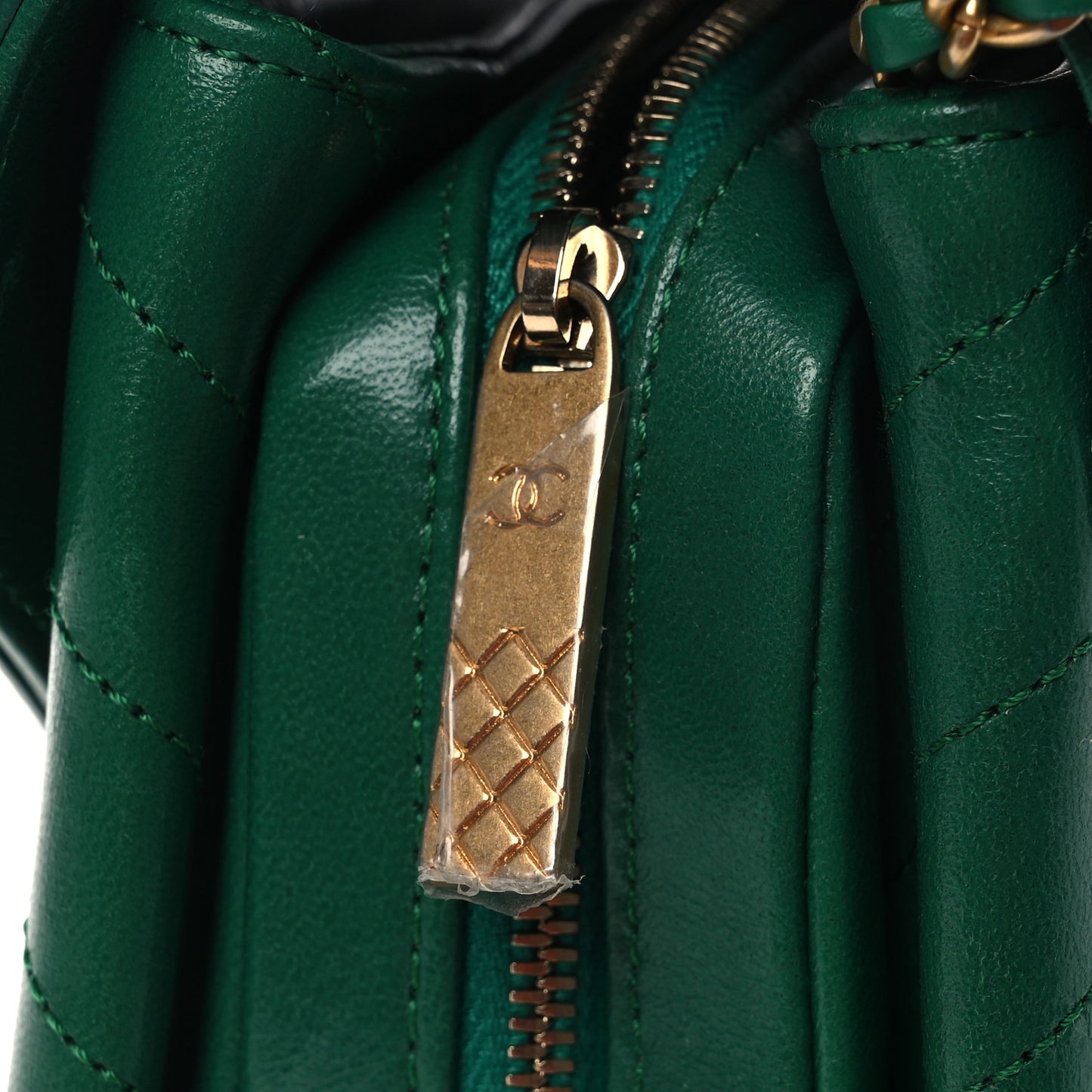 Lambskin Chevron Stitched Envelope Flap Bag Green