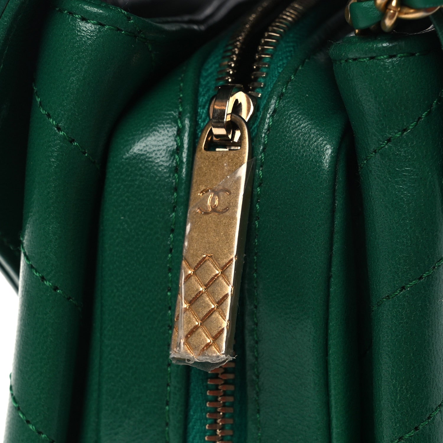 Chanel Lambskin Chevron Stitched Envelope Flap Bag Green 11 of 12