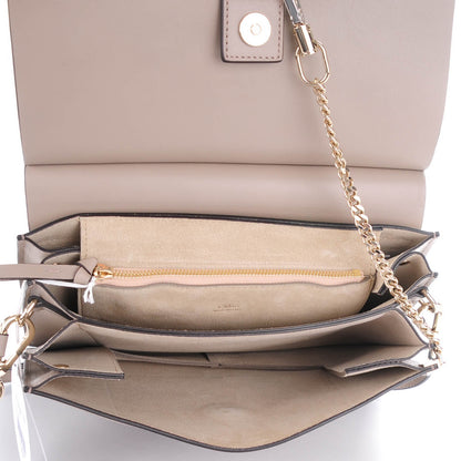 Chloe Calfskin Suede Medium Faye Shoulder Bag Motty Grey 5 of 7