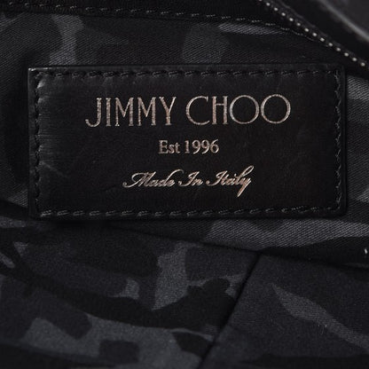 Jimmy Choo Lambskin Velvet Star Studded Clutch Wristlet Bag Black 7 of 7