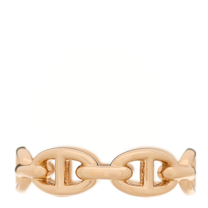 Hermes 18K Rose Gold PM Chaine d'Ancre Enchainee Ring 57 8 3 of 6