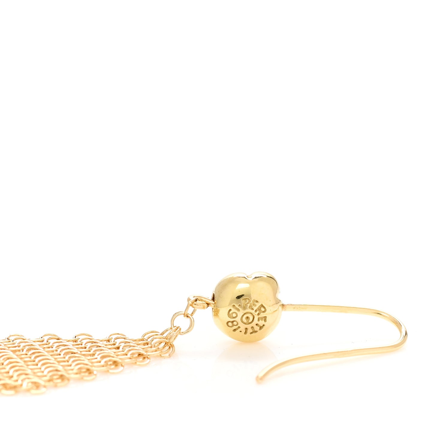 18K Yellow Gold Mini Elsa Peretti Mesh Earrings