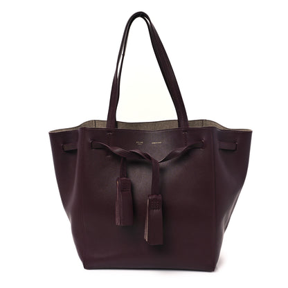 Celine Smooth Calfskin Small Tassel Cabas Phantom Burgundy 1 of 11