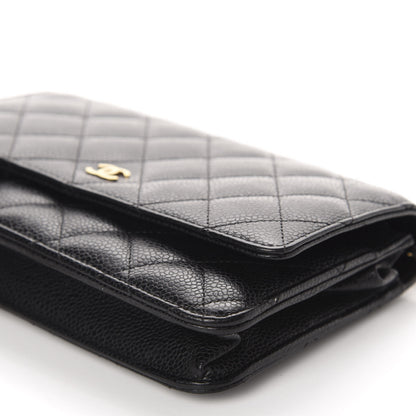 Chanel Caviar Quilted Wallet On Chain WOC Black 7 of 12