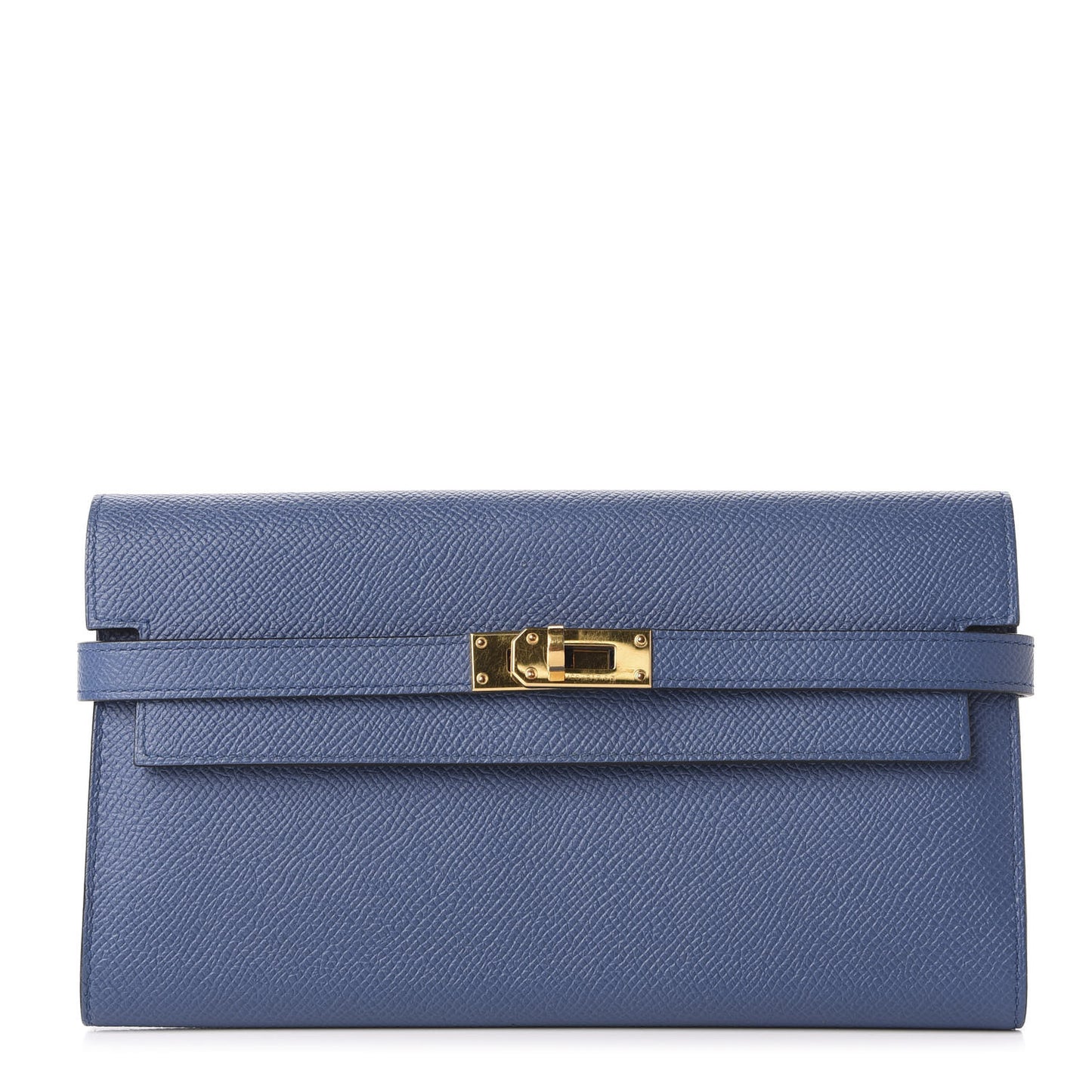 Epsom Kelly Longue Wallet Blue Agate