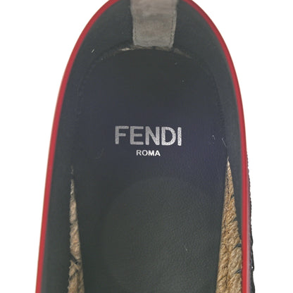 Fendi Canvas Mesh FF Colibri Espadrilles 39 Black Tobacco Moro 7 of 11