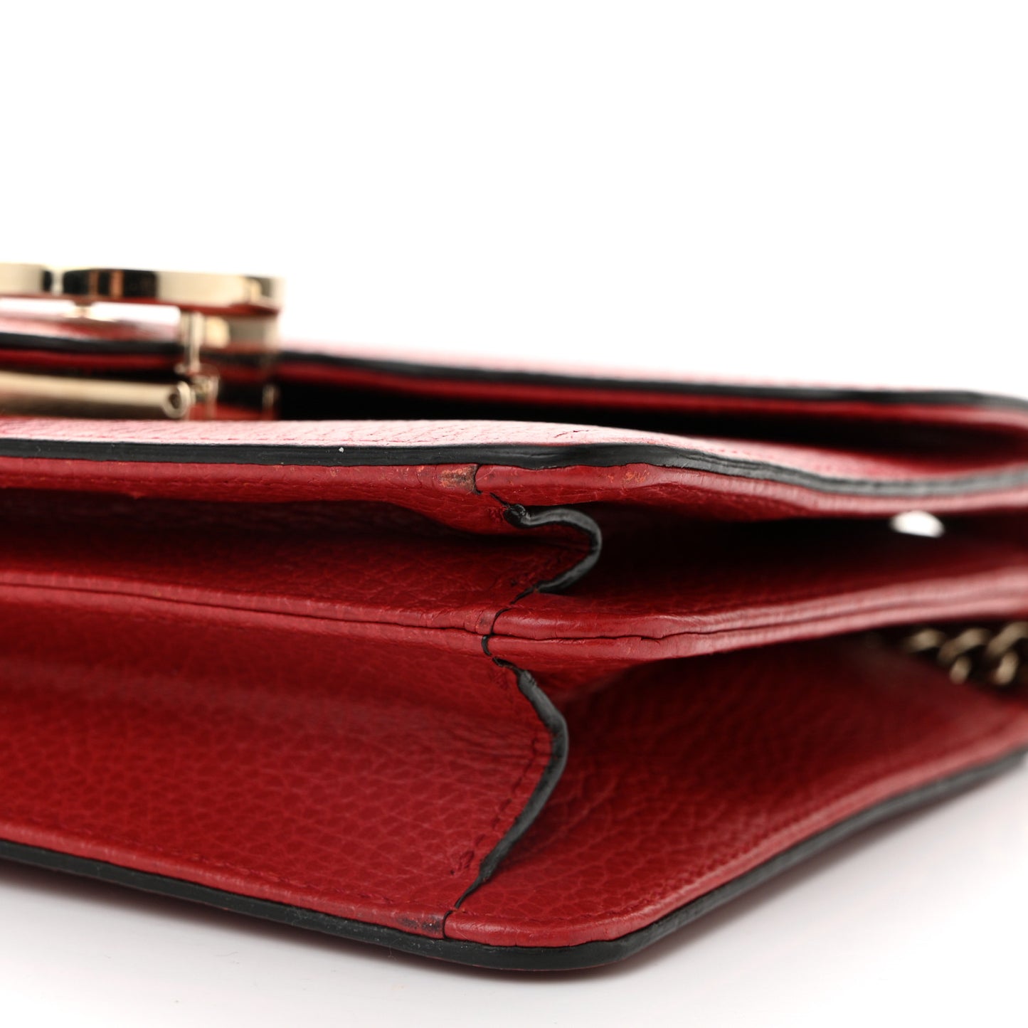 Dollar Calfskin Small Interlocking G Shoulder Bag Red