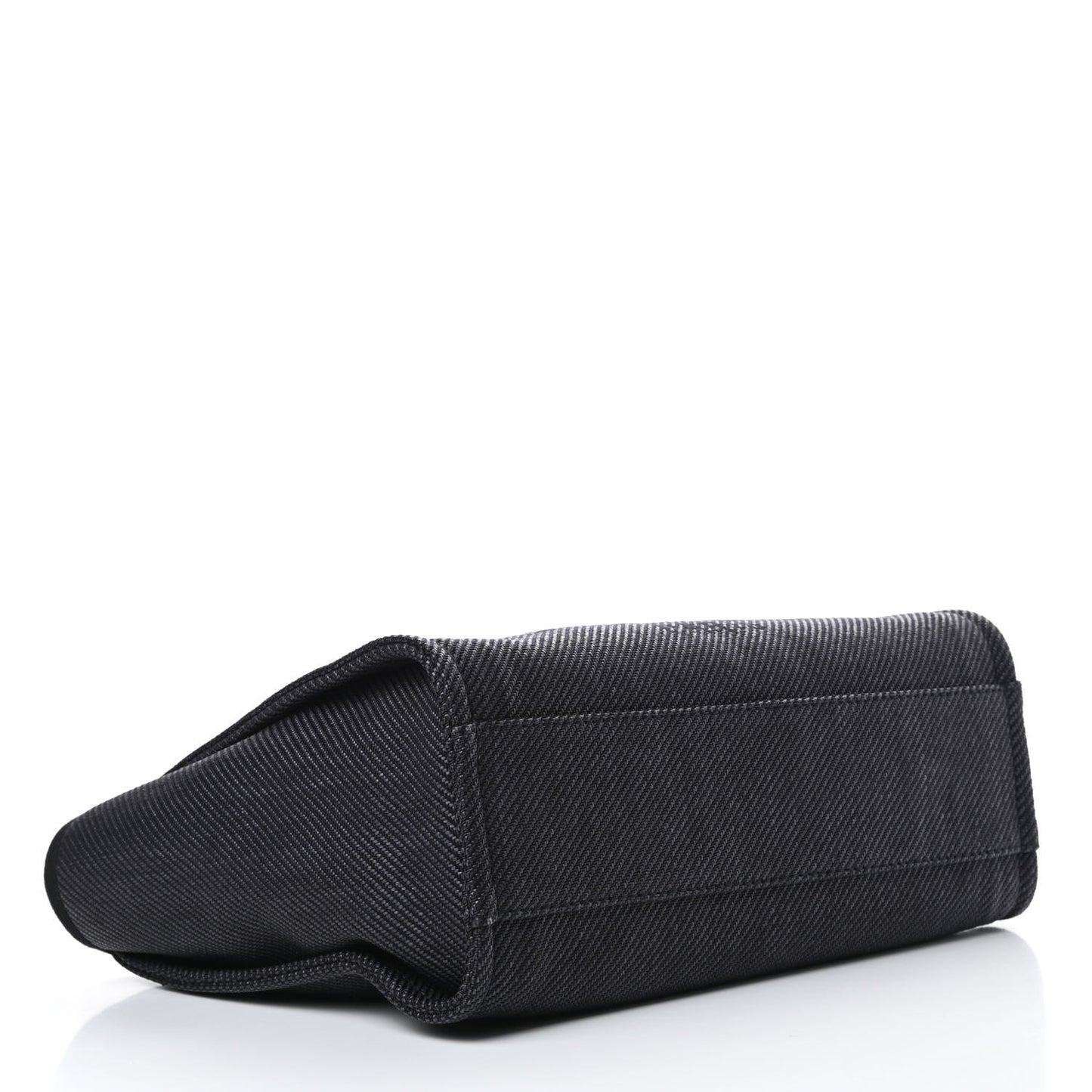 Mixed Fibers Calfskin Small Deauville Tote Black