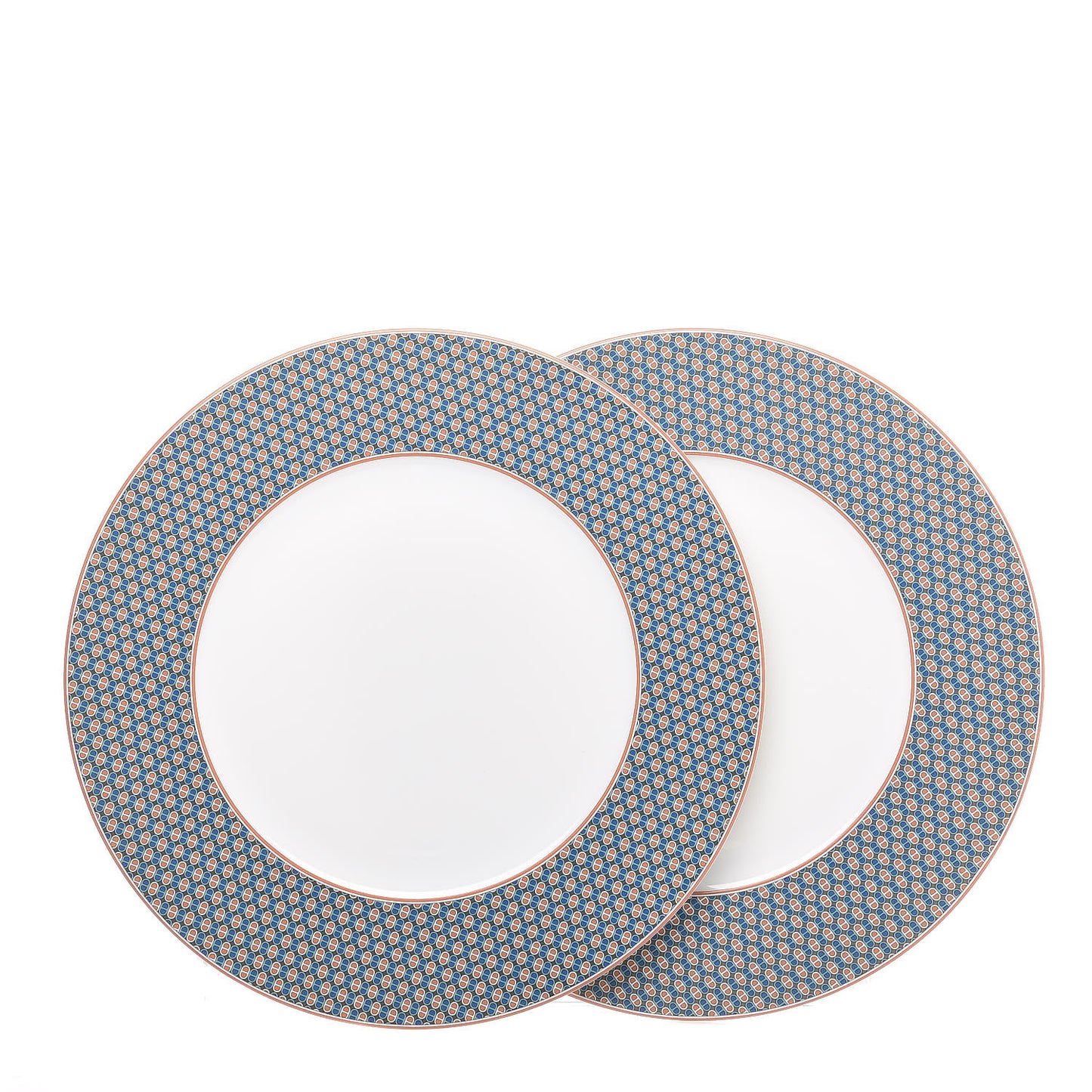 Porcelain Tie Dinner Plate Set of 2
