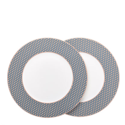 Hermes Porcelain Tie Dinner Plate Set of 2 1 of 12