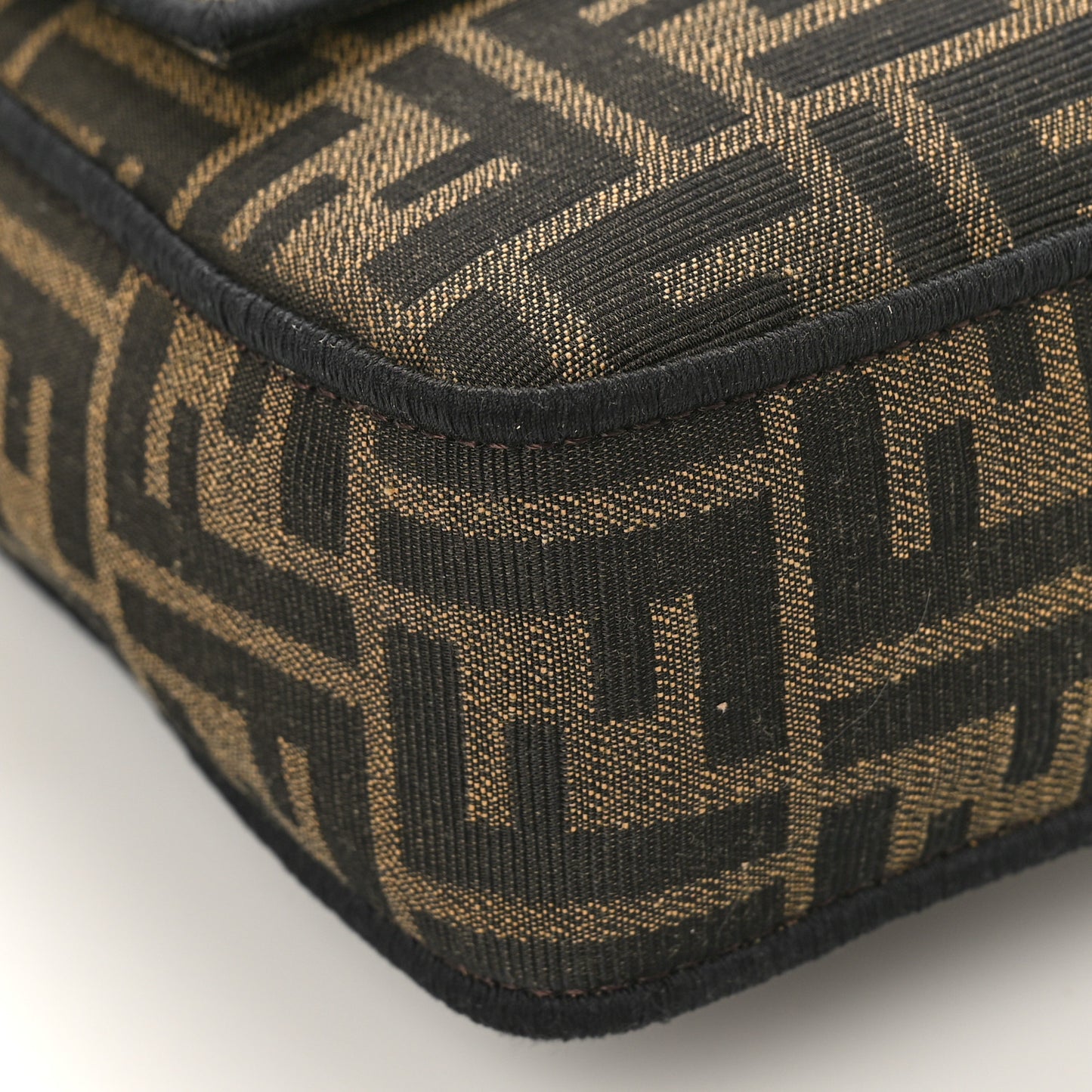 Fabric Jacquard FF 1974 Medium Baguette Tobacco Moro Black