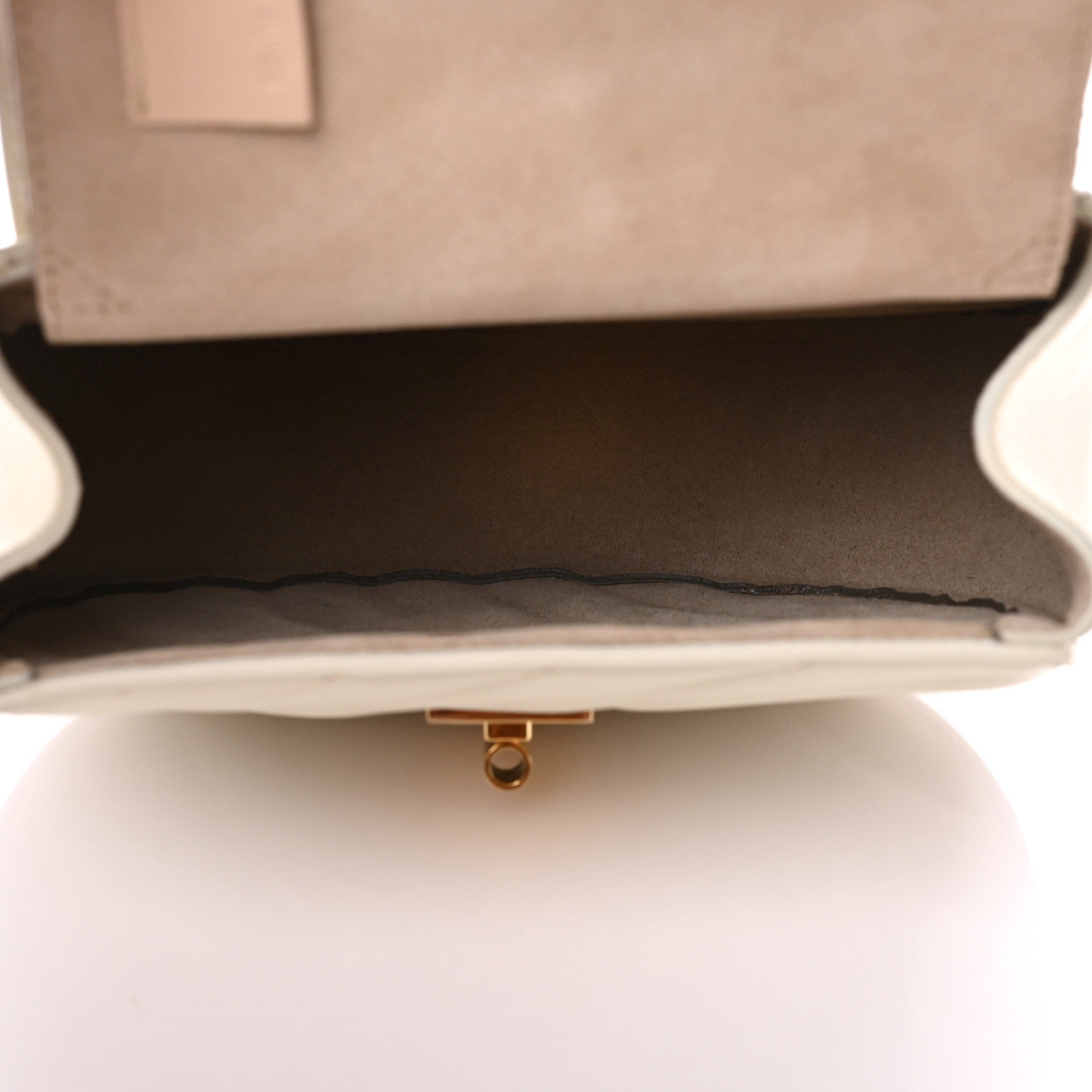 Calfskin Quilted Mini Drew Bijou Shoulder Bag Natural White