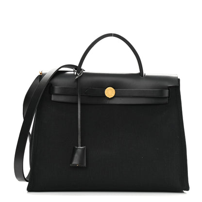 Hermes Toile Herbag Zip PM 31 Black 3 of 13