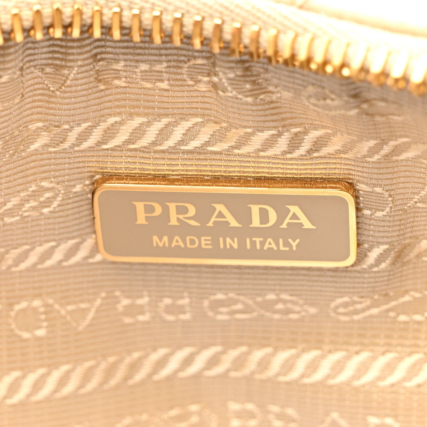 Re-Nylon Saffiano Stitched Mini Re-Edition 1995 Chaine Shoulder Bag Desert Beige