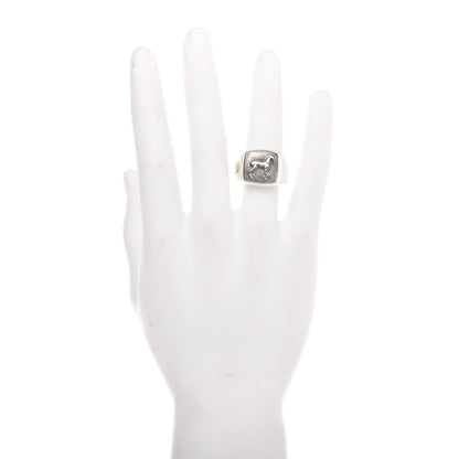 David Yurman Sterling Silver 22K Yellow Gold Petrvs Horse Signet Ring 62 10 2 of 6