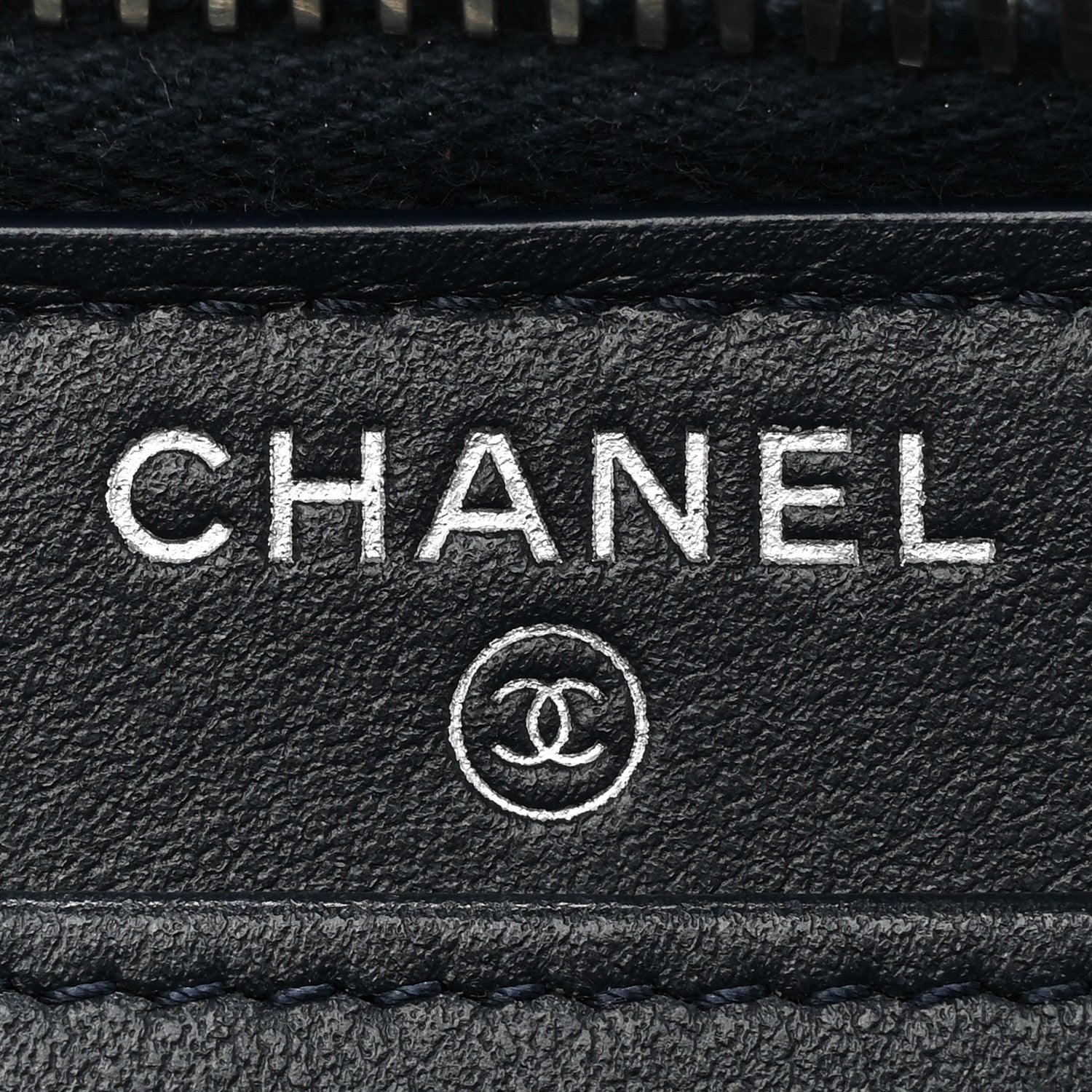 Chanel Caviar Quilted Large Gusset Zip Around Wallet Navy 8 of 13