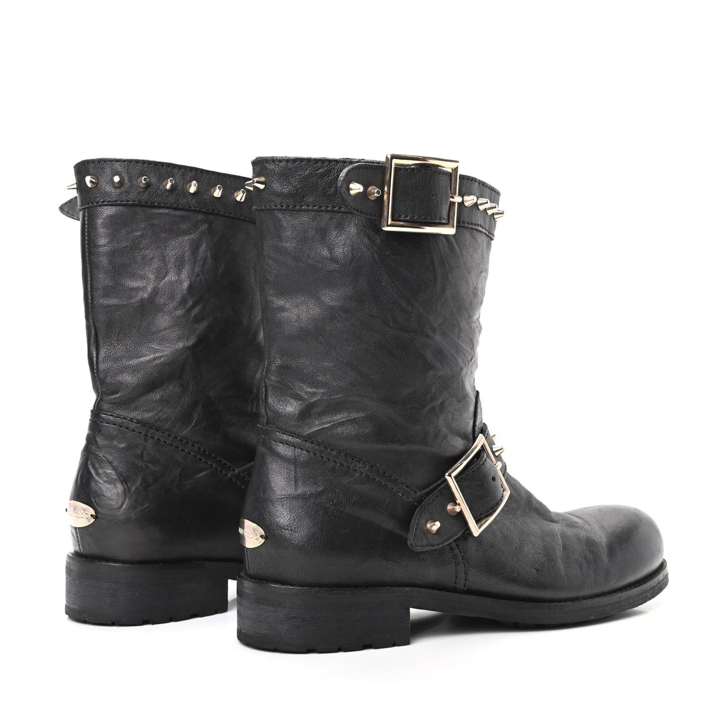 Studded Dash Biker Boots 37 Black