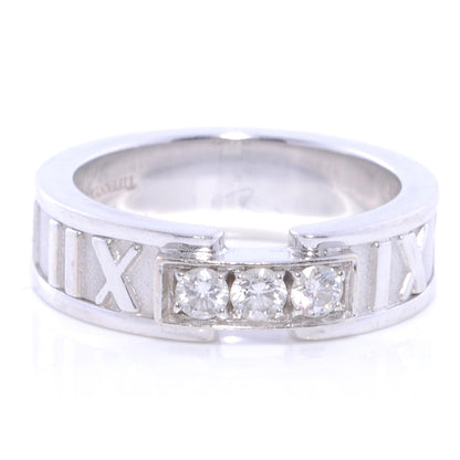 Tiffany 18k White Gold Diamond Atlas Ring 4.5 1 of 6