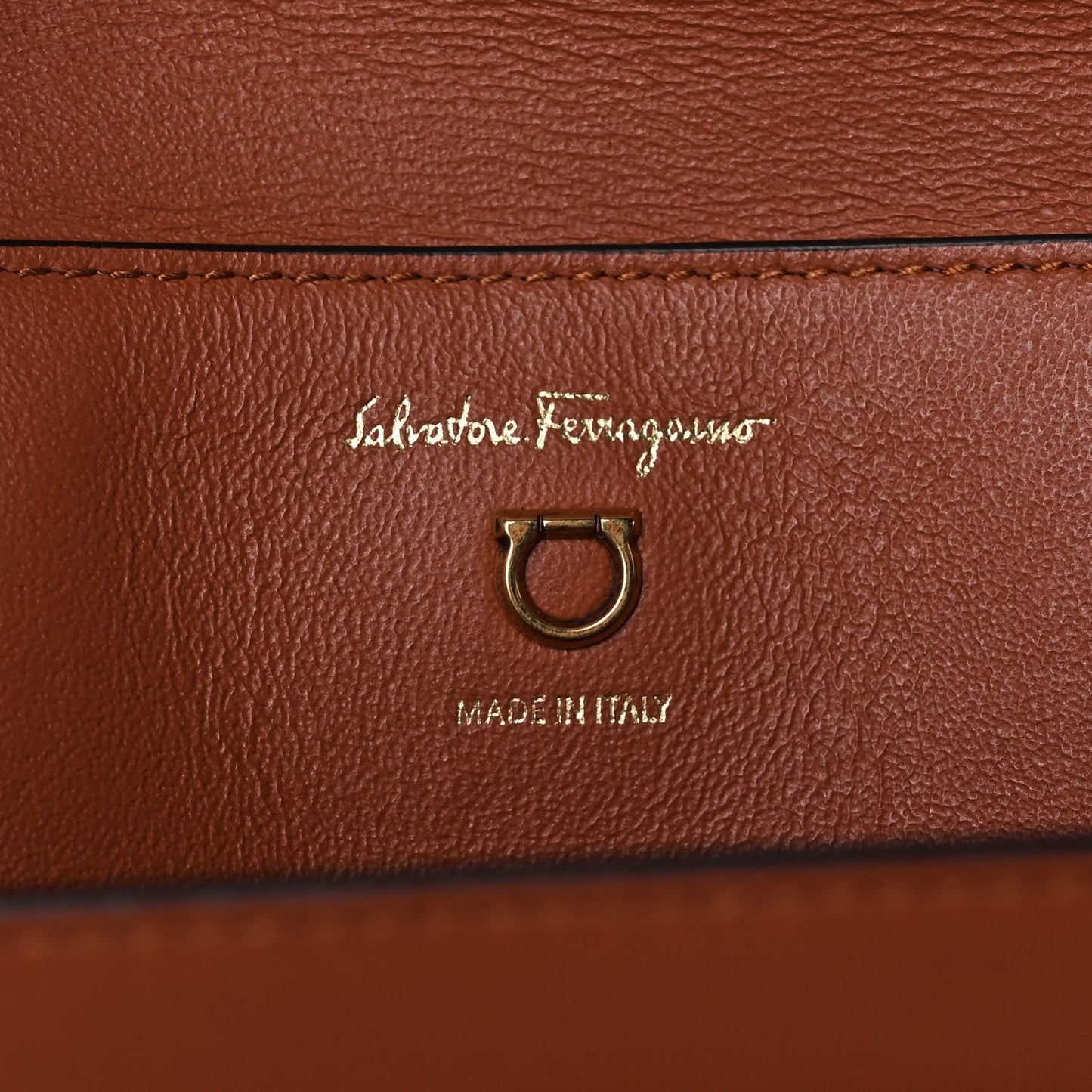 Calfskin Trifolio Top Handle Bag Siena Tan