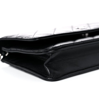 Chanel Lambskin Quilted Wallet On Chain WOC Black 10 of 14
