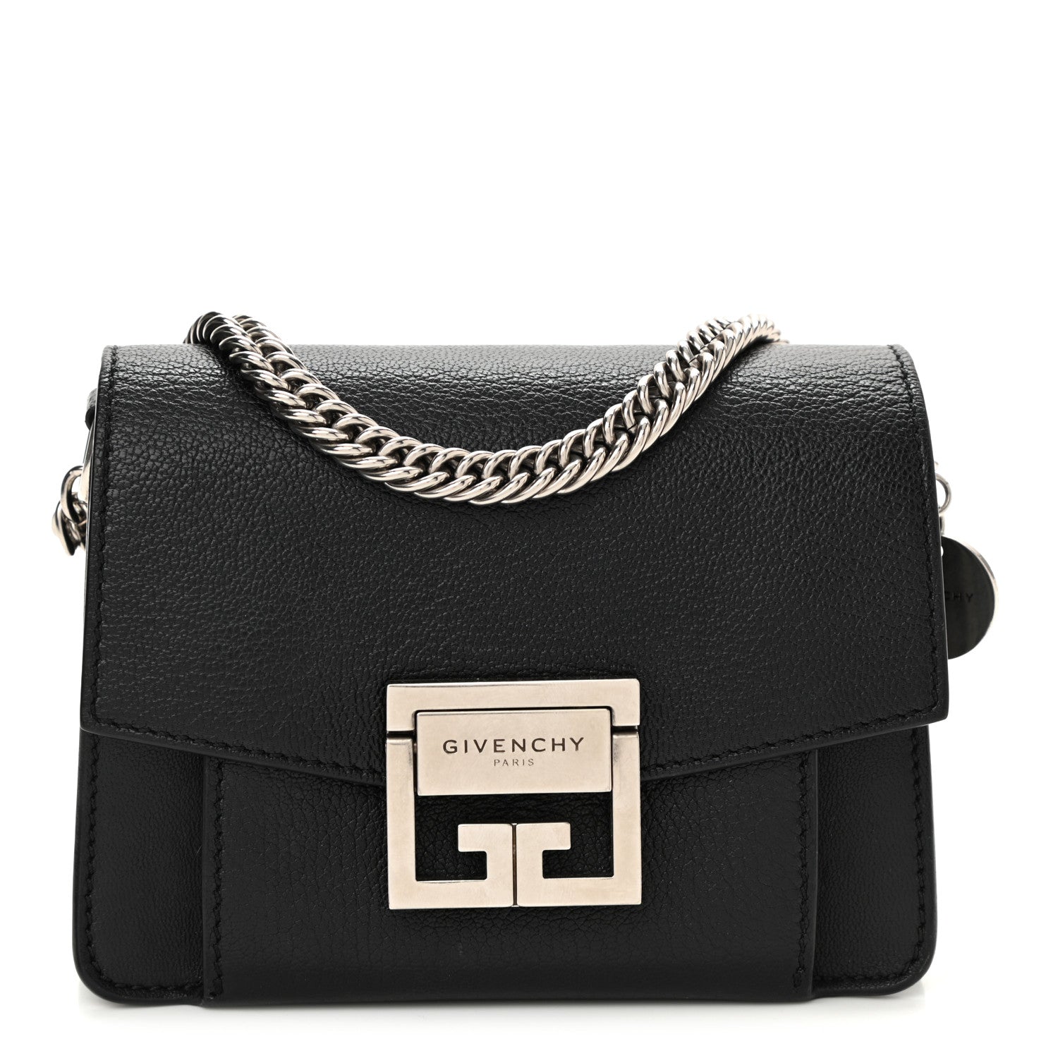 Givenchy Goatskin Mini GV3 Shoulder Bag Black 1 of 9