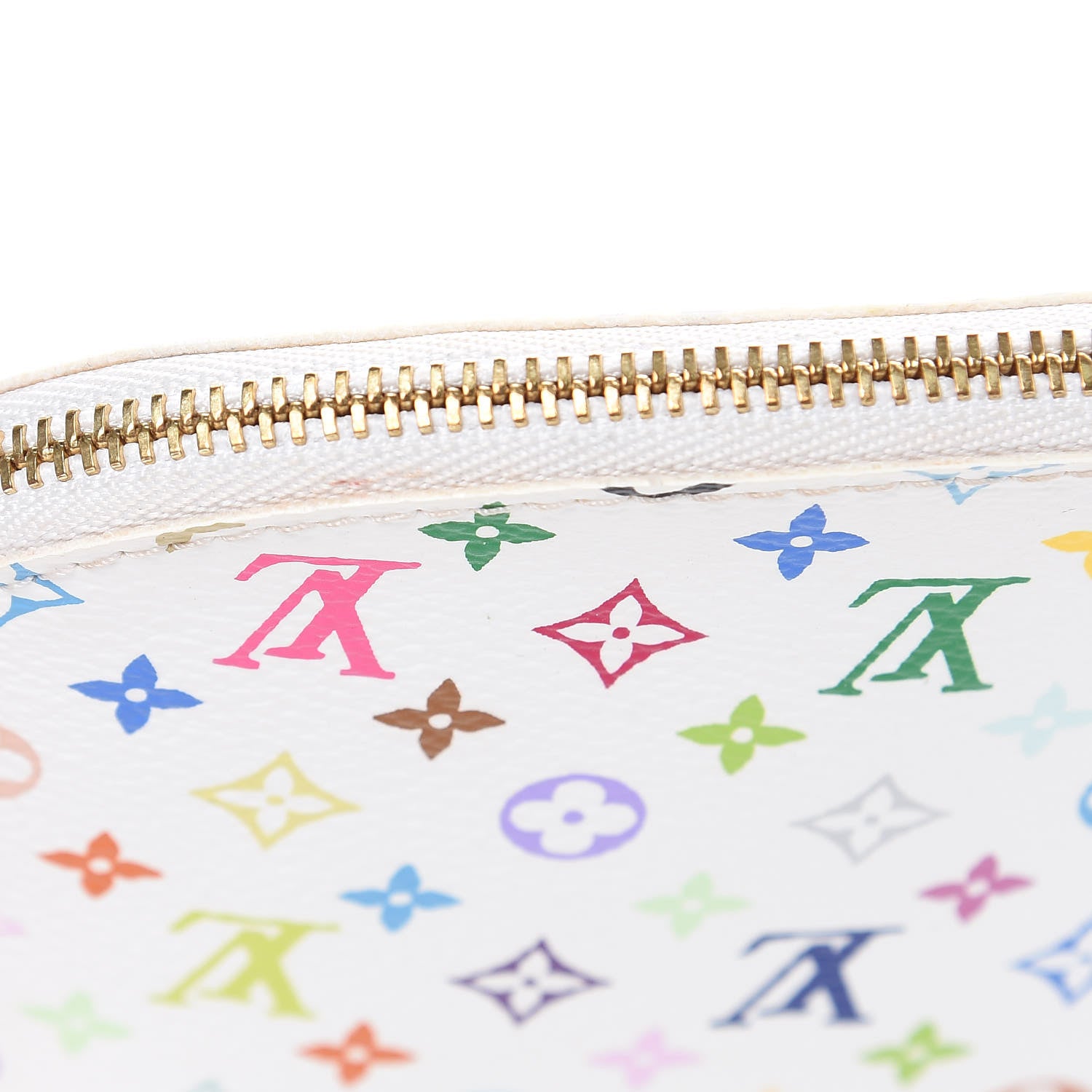 Louis Vuitton Monogram Multicolor Cosmetic Pouch White Litchi 9 of 10
