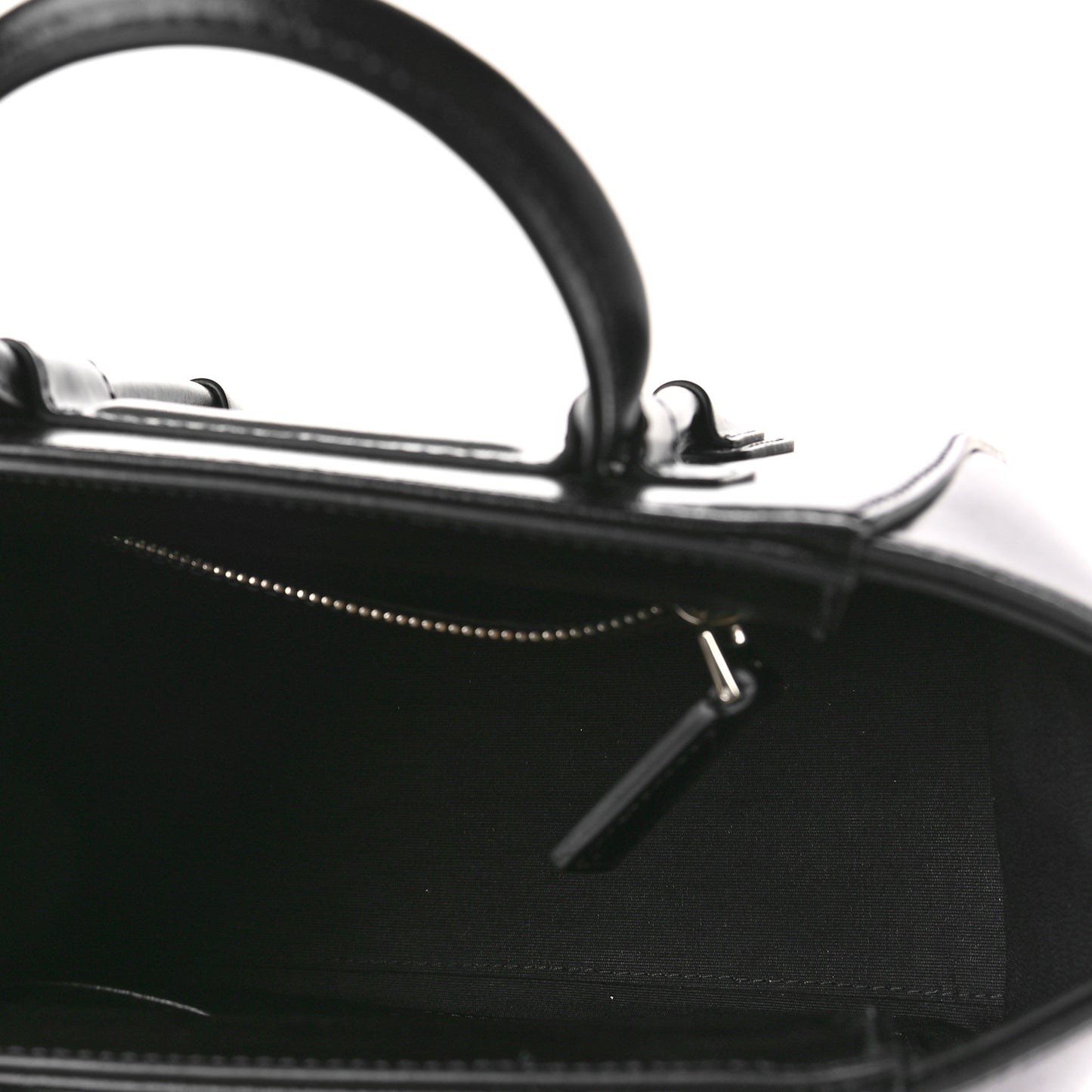 Box Calfskin Mini Lock Antigona Shoulder Bag Black